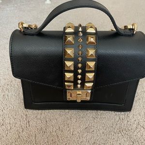 Valentino black studded crossbody